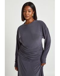 Boohoo - Plus Blouson Long Sleeve Top - Lyst