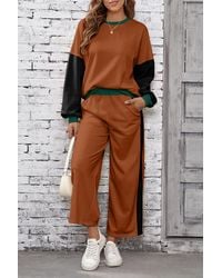 Azura Exchange - Kleurblokken Lange Mouwen Broekset - Lyst