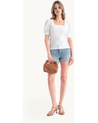 Hiccup - Square Neck Top With A Balloon Sleeves - Lyst