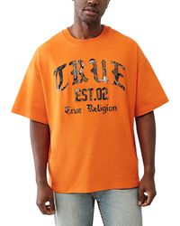 TRUE RELIGION - Oversized T Shirts Drop Shoulder Tee - Lyst
