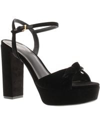 Ted Baker - Sandals Kayvi Heels Platform Block Heeled Adjustable Textile - Lyst