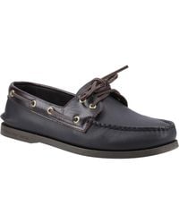 Sperry Top-Sider - Authentische 2-Augen Leder Herren Amaretto/Schwarz Bootsschuhe - Lyst