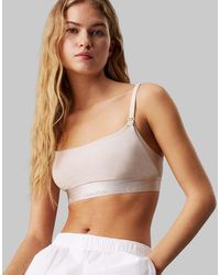 Calvin Klein - Maternity Modern Cotton Lightly Lined Scoop Bralette With Metallic Logo Taping - Lyst