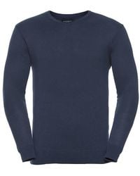 Russell - Cotton Blend V-Neck Jumper - Lyst