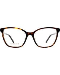 Gucci - Cat Eye Shiny Dark Havana Gg1995O - Lyst