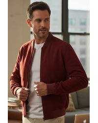 Infinity Leather - Goat Suede Ma-1 Bomber Jacket-North - Lyst