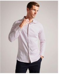 Ted Baker - Faenza Long Sleeve Geometric Shirt - Lyst