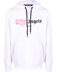 Palm Angels - Roze Spray Miami Hoodie In Wit - Lyst
