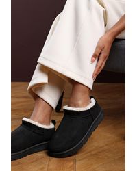 Where's That From - Wheres 'Saskia' Cosy Faux-Suede Fur Lined Micro Dipped Heel Boot - Lyst