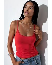 Busem - Fitted Crop Lace Cami Top - Lyst