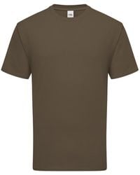 Fruit Of The Loom - Iconic 195 Ringspun Premium Tshirt (Truffle) Cotton - Lyst