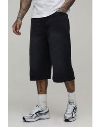 BoohooMAN - Tall Essential Longline Denim Jorts - Lyst