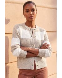 Roman - Stripe Buttoned Knit Cardigan - Lyst