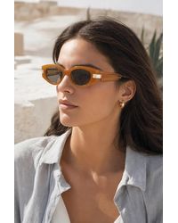 SVNX - Oval Metal Detail Sunglasses - Lyst