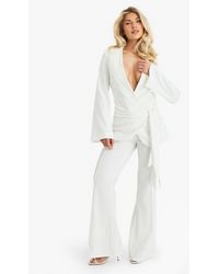 Boohoo - Occasion Tailored Slim Flare Trousers - Lyst