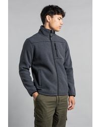 Kensington Eastside - Funnel Neck Full Zip Fleece With Sherpa Lining - Lyst