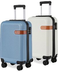 Infinity Leather - Hard Shell Cabin 36 X 22 X 56 Cm Abs Suitcase Suitable For Easyjet, Ryanair, Wizzair - Lyst