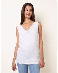 Blue Vanilla - Sleeveless Cowl Neck Viscose Jersey Top - Lyst