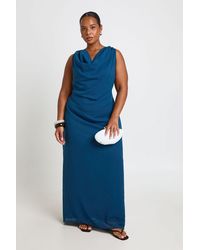 Boohoo - Plus Chiffon Cowl Neck Maxi Dress - Lyst