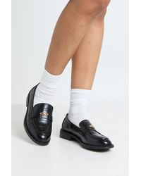 Boohoo - Wide Fit Trim Detail Croc Loafers - Lyst