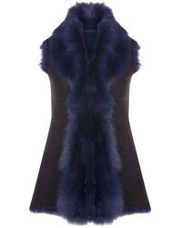 Infinity Leather - Toscana Sheepskin Long Gilet-Sorocaba - Lyst