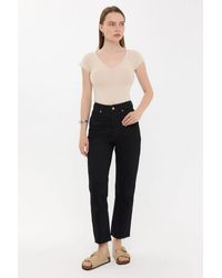 Hiccup - Basic Cap-Sleeve V-Neck T-Shirt - Lyst