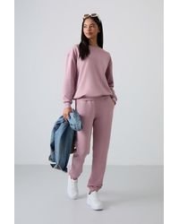TOMMY LIFE - Oversized Sweatshirt And Elastic Hem Pants Set - Lyst