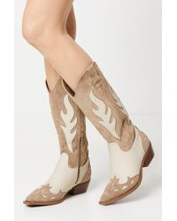 Faith - Kirrily Two Tone Western Cowboy Boots - Lyst