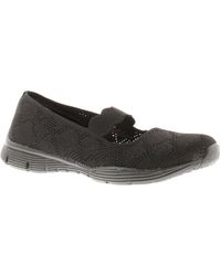 Skechers - Flat Shoes Seagar Casual Party Slip On Textile - Lyst
