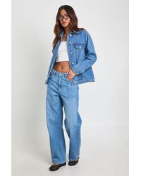Boohoo - Basics High Waist Straight Leg Jean - Lyst