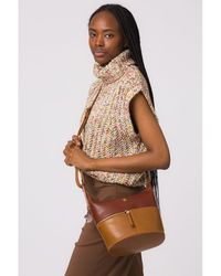 Conkca - Little Kristin' Dark Tan & Conker Leather Shoulder Bag - Lyst