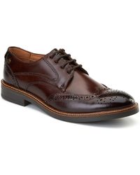 Base London - York Leather Burnt Brogues Shoes - Lyst