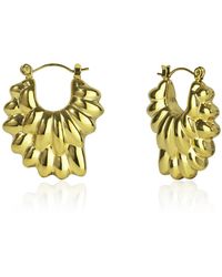 The Jewellery Stockroom - Plated Stainless Steel Statement Creole Earrings - Lyst