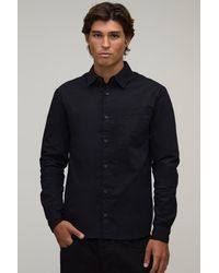 BoohooMAN - Regular Fit Long Sleeve Cotton Shirt - Lyst
