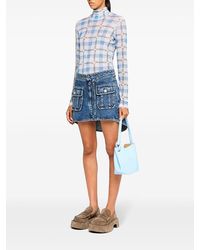 JW Anderson - Curved Patch Pockets Mini Denim Skirt - Lyst