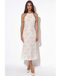 Hiccup - Halter Neck Lace Midi Dress - Lyst