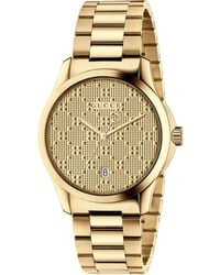Gucci - G-Timeless Ya126461 Horloge Met Geelgouden Wijzerplaat - Lyst