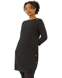 Roman - Petite Buttoned Stretch Dress - Lyst