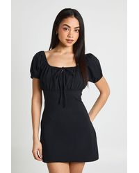 Boohoo - Cotton Milkmaid Cap Sleeve Dress - Lyst