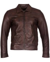 Infinity Leather - Retro Nappa Biker Jacket - Lyst