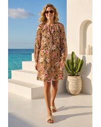 Roman - Floral Animal Print Frill A-Line Dress - Lyst
