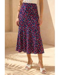 Roman - Floral Heart Print A-Line Skirt - Lyst