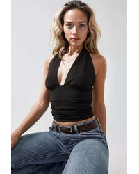 Hiccup - Slim Fit V-Neck Knitted Top - Lyst