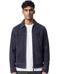 Infinity Leather - Goat Suede Harrington Biker Jacket - Lyst