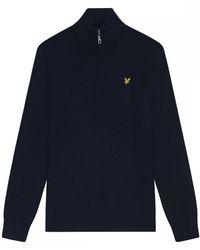 Lyle & Scott - Lyle & Scott Cotton Merino Quarter Zip Jumper - Lyst