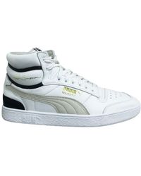 PUMA - X Ralph Sampson Mid Og Leather Lace Up Trainers 370718 01 - Lyst