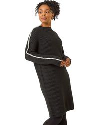 Roman - Petite Ribbed Knitted Dress - Lyst