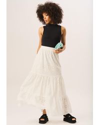 Gini London - Gelaagde Kanten Geborduurde Lange Rok - Lyst