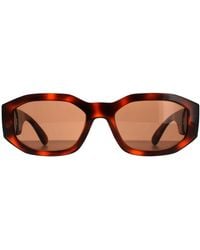 Versace - Rectangle Havana Dark Ve4361 Sunglasses - Lyst