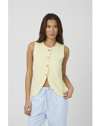 Brave Soul - Crew Neck Knitted Waistcoat - Lyst